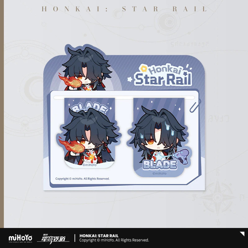 Honkai: Star Rail — Mortenax Blade Pom-Pom Exhibition Hall Magnetic Bookmark Set of 2