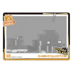 R-001 sample card in landscape format: a grey warehouse scene in a CARD COLLECTION frame