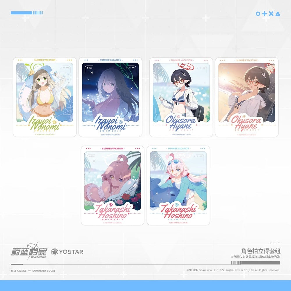 블루 아카이브 공식 정품 폴라로이드 2종 세트 수영복 호시노 노노미 아야네 아비도스 중국 요스타