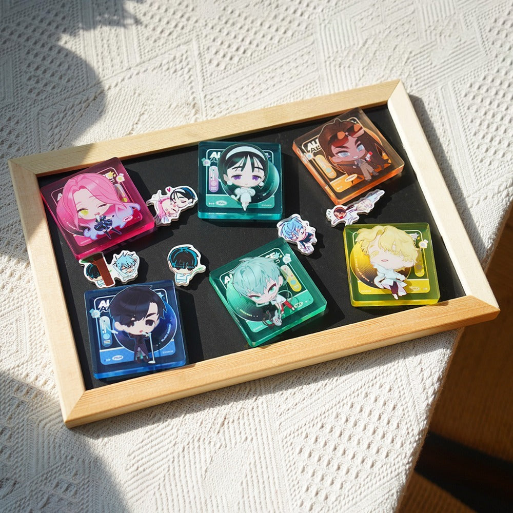 에일리언 스테이지 에이스테 공식 정품 굿즈 2025 새해 신년 시리즈 SD 아크릴 냉장고 자석 랜덤 - 미지 수아 이반 틸 루카 현아