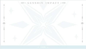 Common back of the postcards with the GENSHIN IMPACT logo