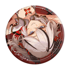 Camellya 65 mm round button badge; selected-character product view.