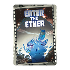 Zenless Zone Zero SHININGSOUL PT-205 card. A filmstrip-style card showing a glowing blue face and white hair beneath ENTER THE ETHER lettering.