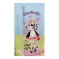 Acrylic stand: Nagi Hisakawa in a black-and-pink Chinese-style maid outfit, holding a panda plush, one hand at her cheek