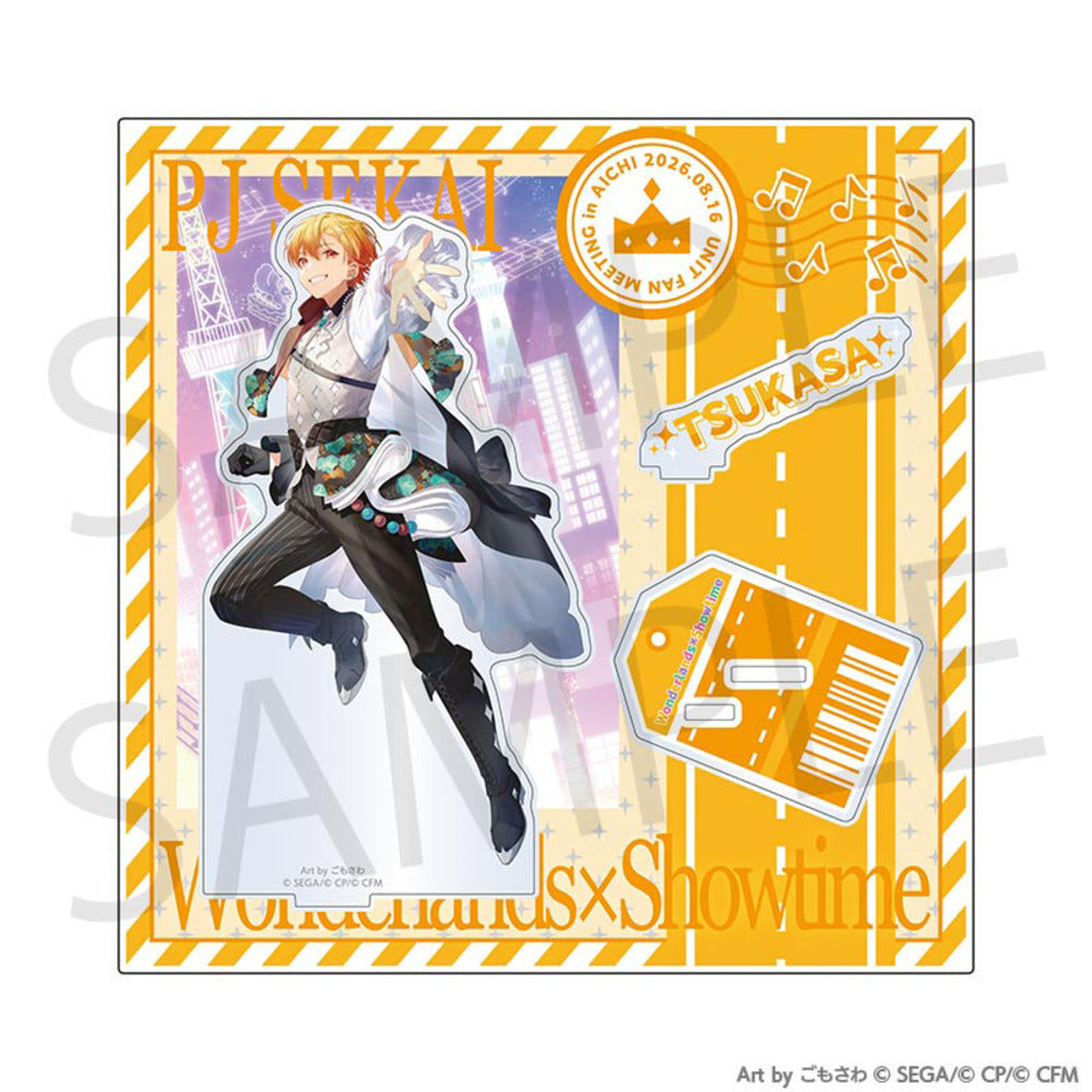 Project SEKAI Tsukasa Tenma Full-body character art with a separate nameplate and base — view 1