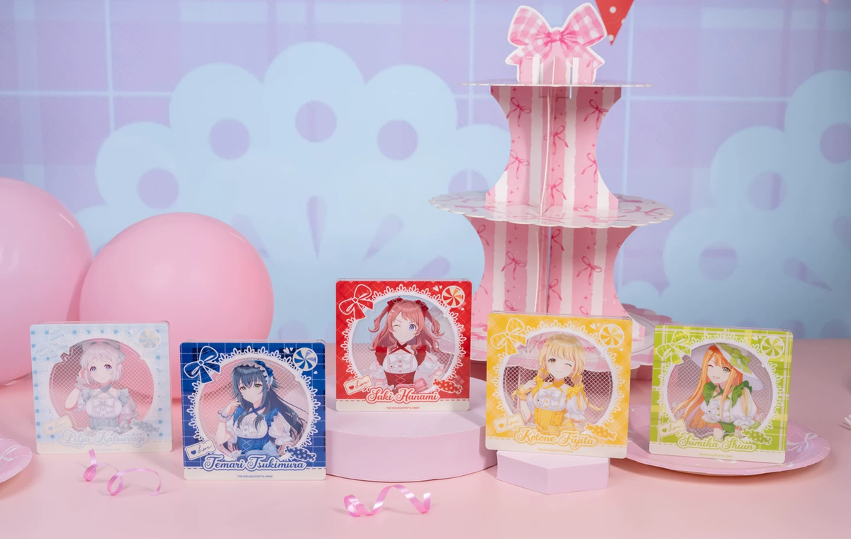 Sumika Shiun magnet assembled (far right) beside other characters' magnets; only this magnet is included