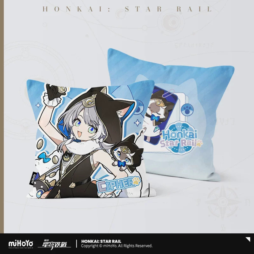 Honkai: Star Rail — Cipher Tiny Cat Square Cushion Cover + Insert Set