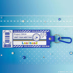 Project SEKAI Luggage-tag shape in the unit colours with a carabiner — view 2