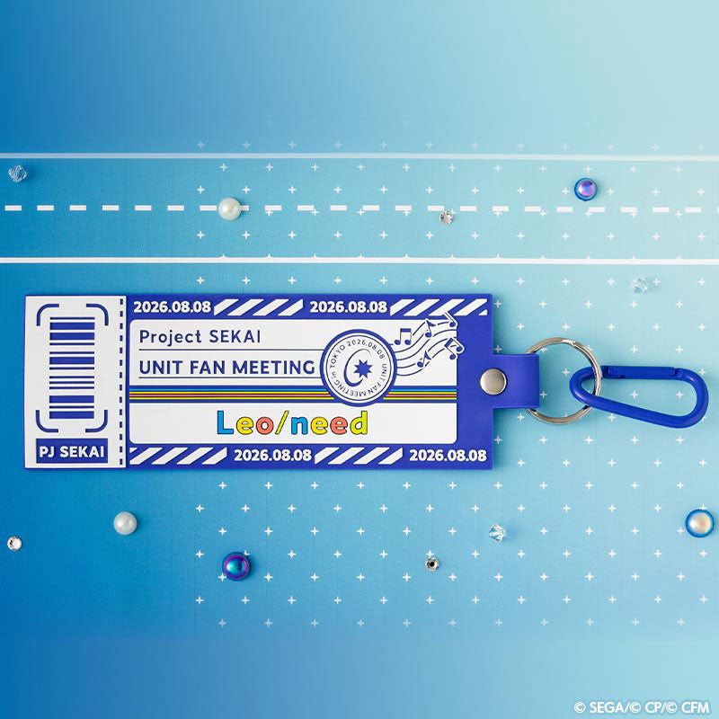 Project SEKAI Luggage-tag shape in the unit colours with a carabiner — view 2