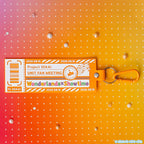 Project SEKAI Luggage-tag shape in the unit colours with a carabiner — view 2