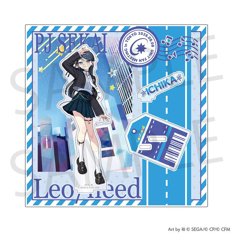 Project SEKAI Ichika Hoshino Full-body character art with a separate nameplate and base — view 2