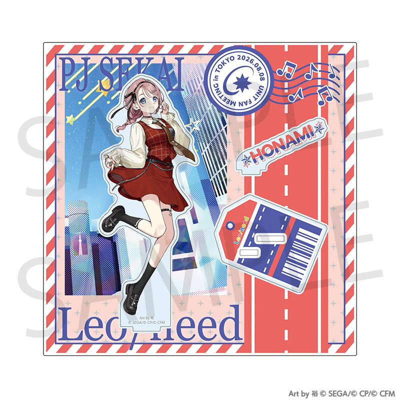 Project SEKAI Honami Mochizuki Full-body character art with a separate nameplate and base — view 2