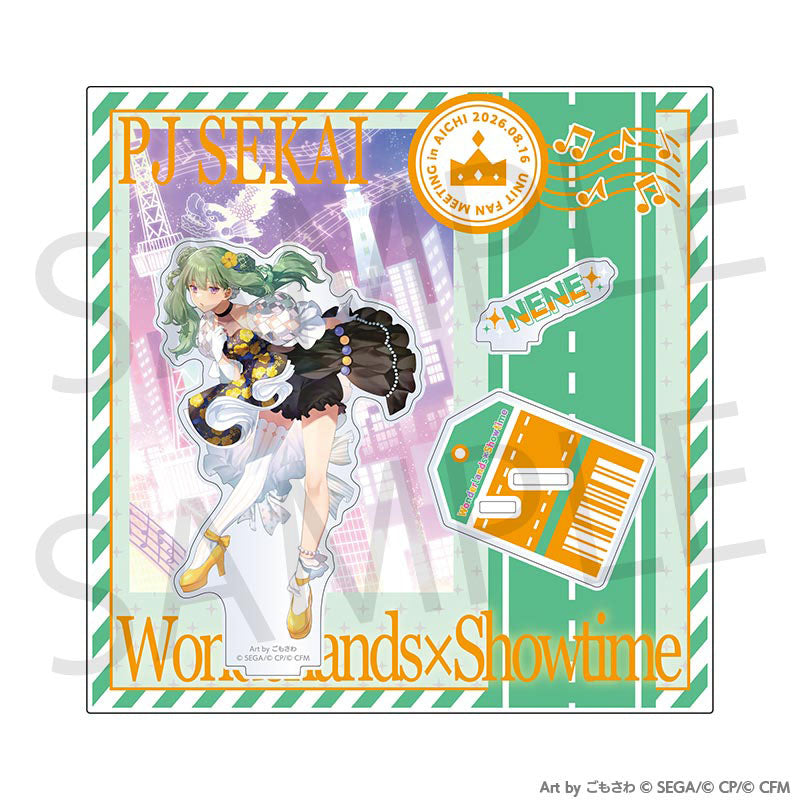 Project SEKAI Nene Kusanagi Full-body character art with a separate nameplate and base — view 2
