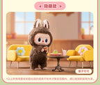 POP MART: Labubu The Monsters Tasty Macarons Plush Keychain - Soymilk
