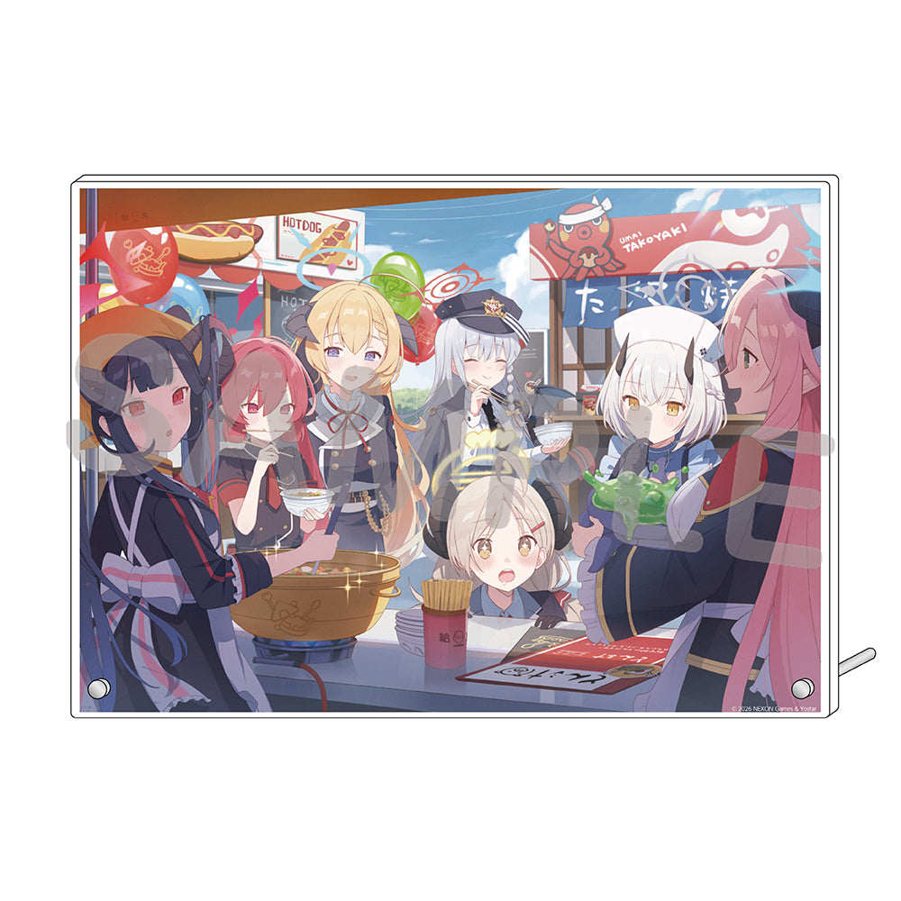 블루 아카이브 공식 정품 굿즈 일본 요스타 5주년 시리즈 아크릴 플레이트 2026 (급양부 & 미식연구회 & 응급의학부) 블아 블루아카