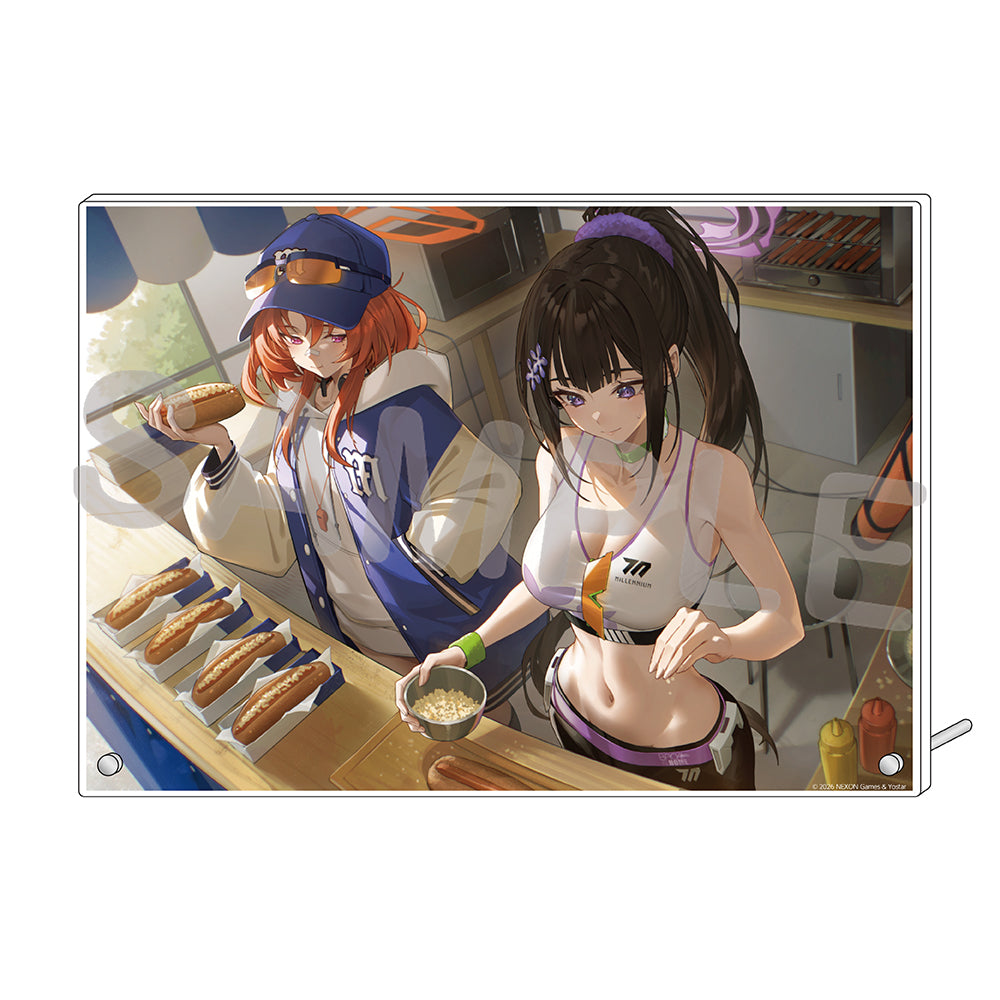 블루 아카이브 공식 정품 굿즈 일본 요스타 5주년 시리즈 아크릴 플레이트 2026 (트레이닝부) 블아 블루아카