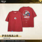 Mostima T-shirt — front and back views. Image 1.