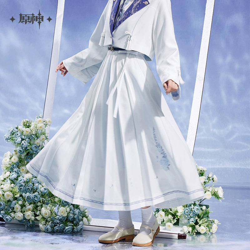 Genshin Impact: Kamisato Ayato Impression Theme Long Pleated Skirt