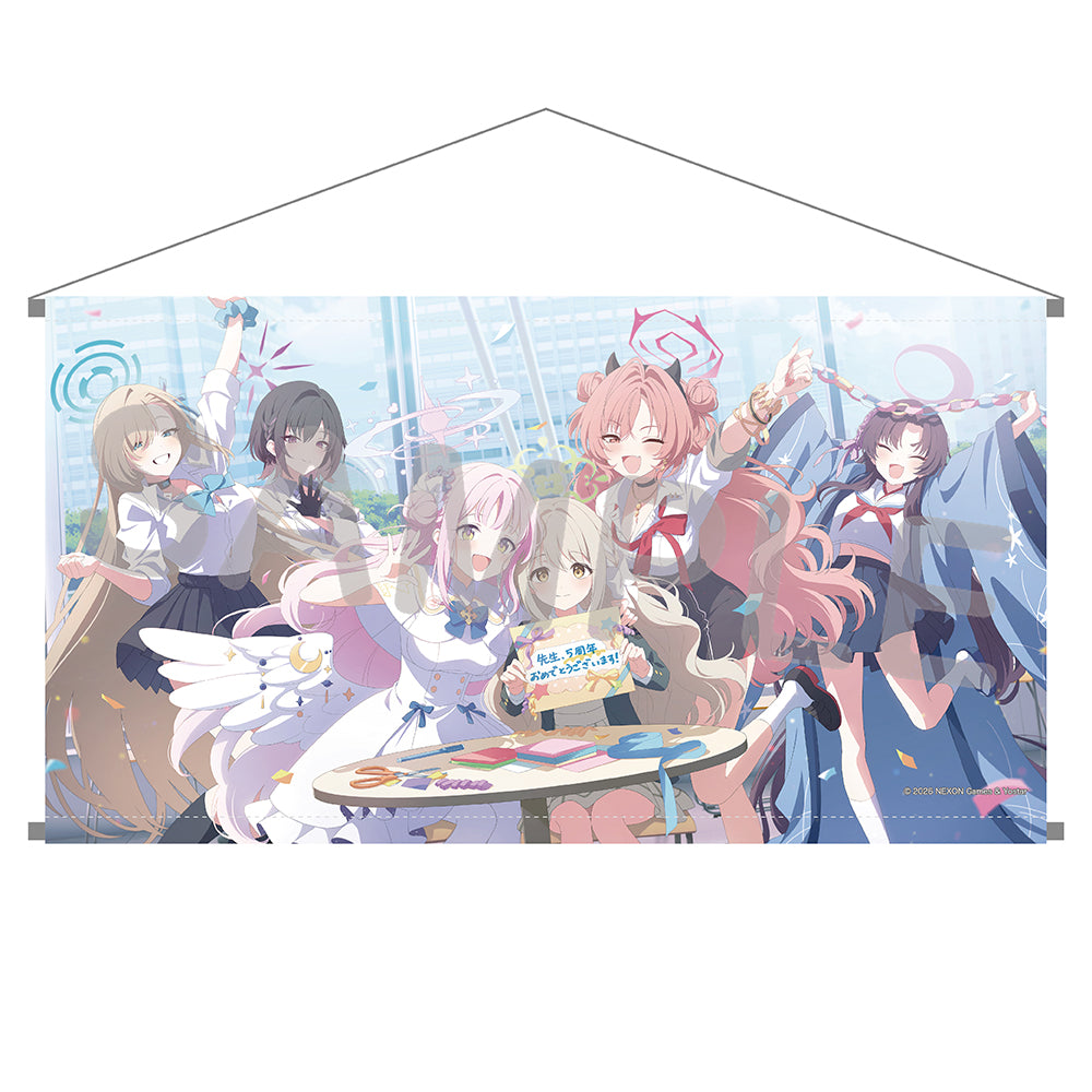 블루 아카이브 공식 정품 굿즈 일본 요스타 5주년 시리즈 페스 고 고 선생님 태피스트리 블아 블루아카