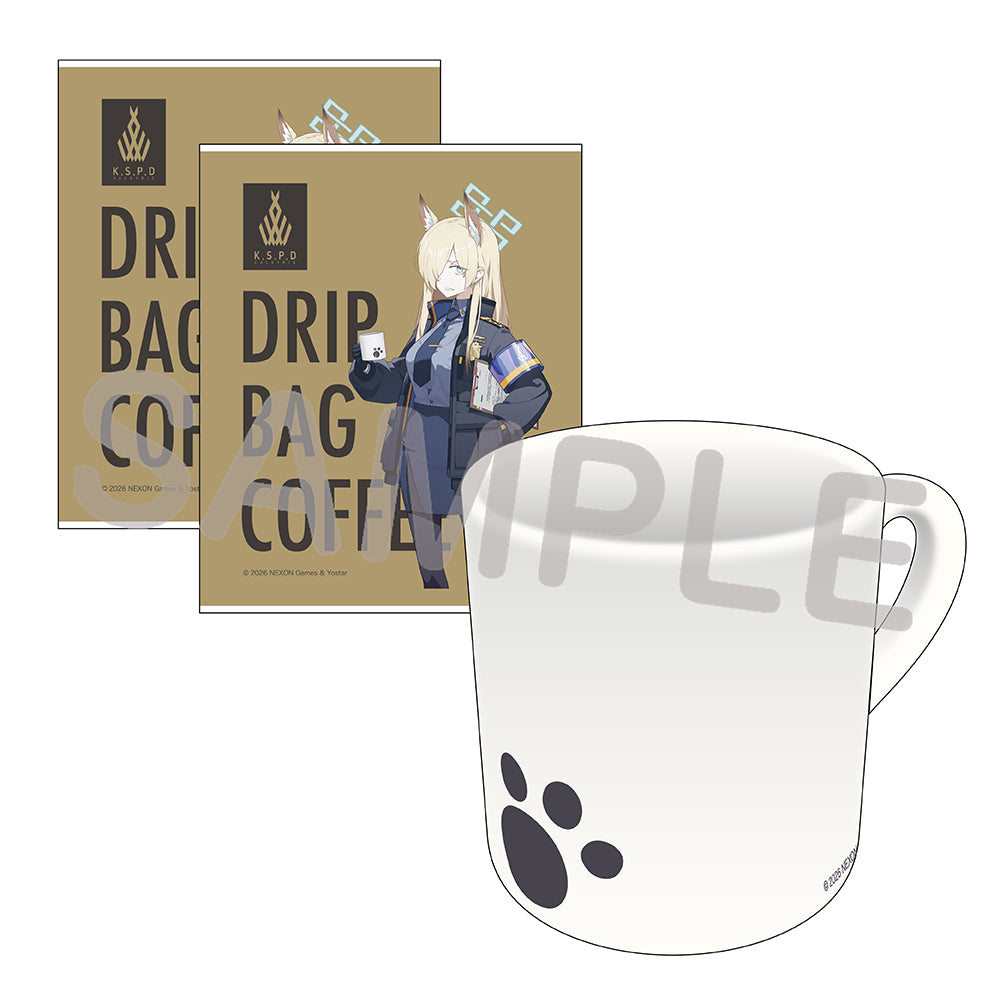 블루 아카이브 공식 정품 굿즈 일본 요스타 5주년 시리즈 칸나의 머그컵 & 커피 세트 블아 블루아카