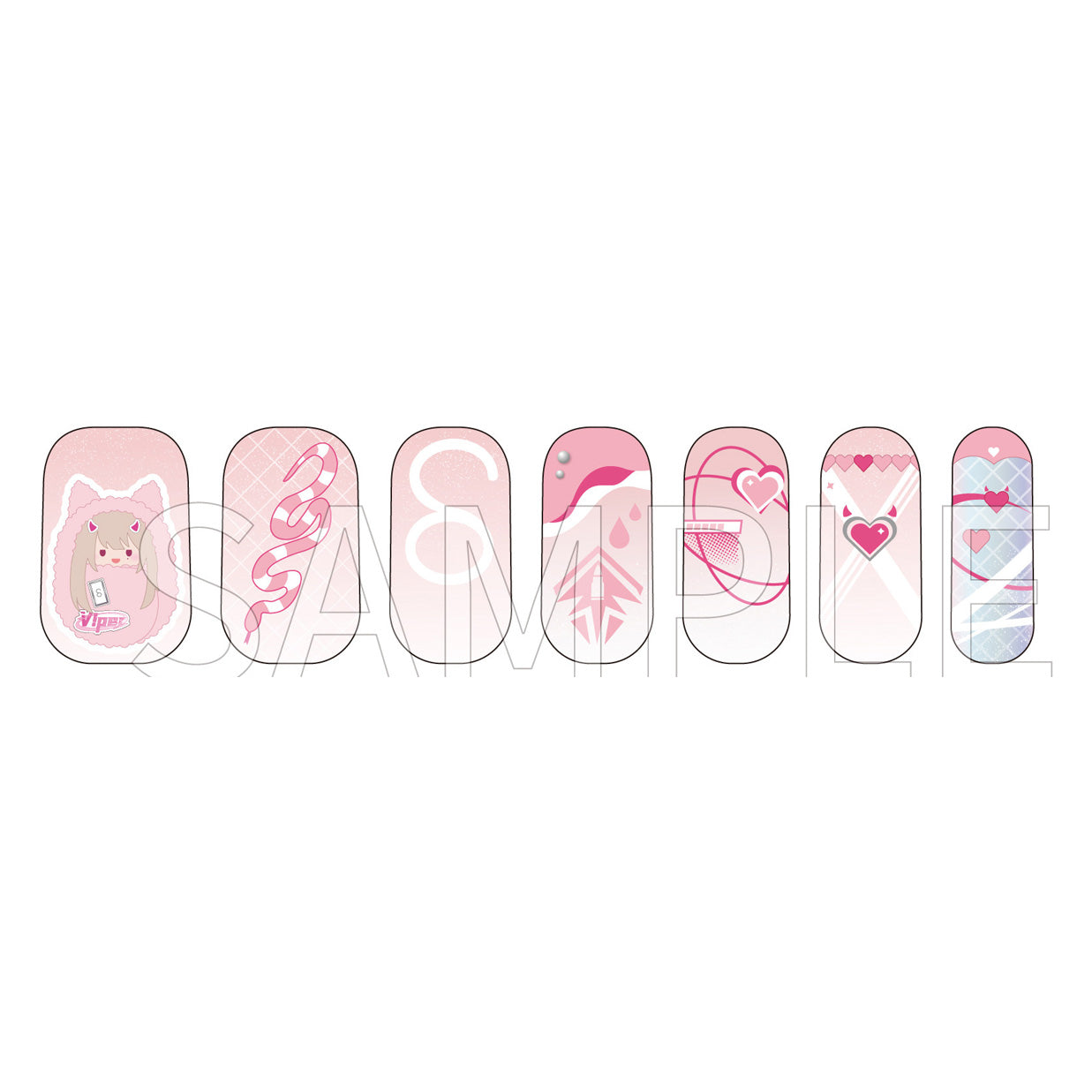 승리의 여신 니케 공식 정품 굿즈 로프트 팝업 스토어 수영복 시리즈 네일 스티커 바이퍼