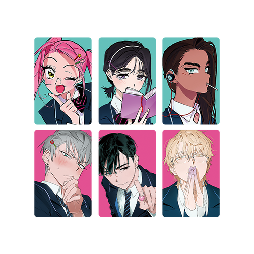 에일리언 스테이지 공식 정품 굿즈 2주년 팝업 스토어 시리즈 교복 포토 카드 6종 세트