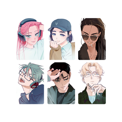 에일리언 스테이지 공식 정품 굿즈 2주년 팝업 스토어 시리즈 사복 포토 카드 6종 세트