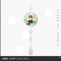 미해결 사건부 공식 정품 굿즈 만령국 · 요문부 시리즈 옥빛 펜던트 키링 강혁