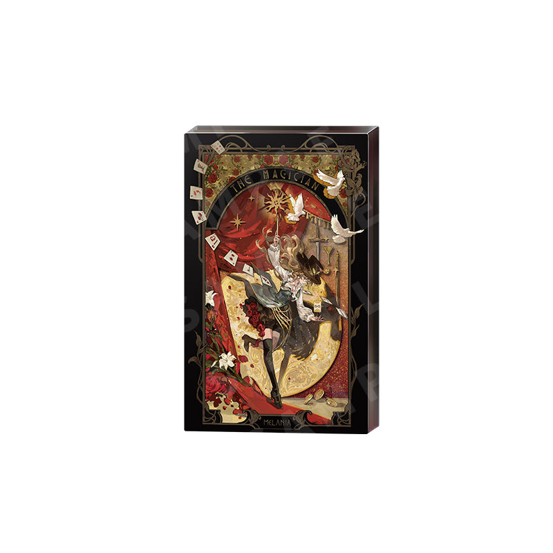 Reverse: 1999: Melania Shaking Acrylic Block - Red & White Series