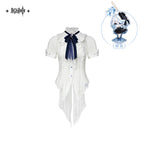 Genshin Impact: Furina Impression Theme Short-Sleeved Waistline Shirt - White