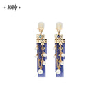 Genshin Impact: Furina Impression Theme Unbalanced Earrings - 925 Silver