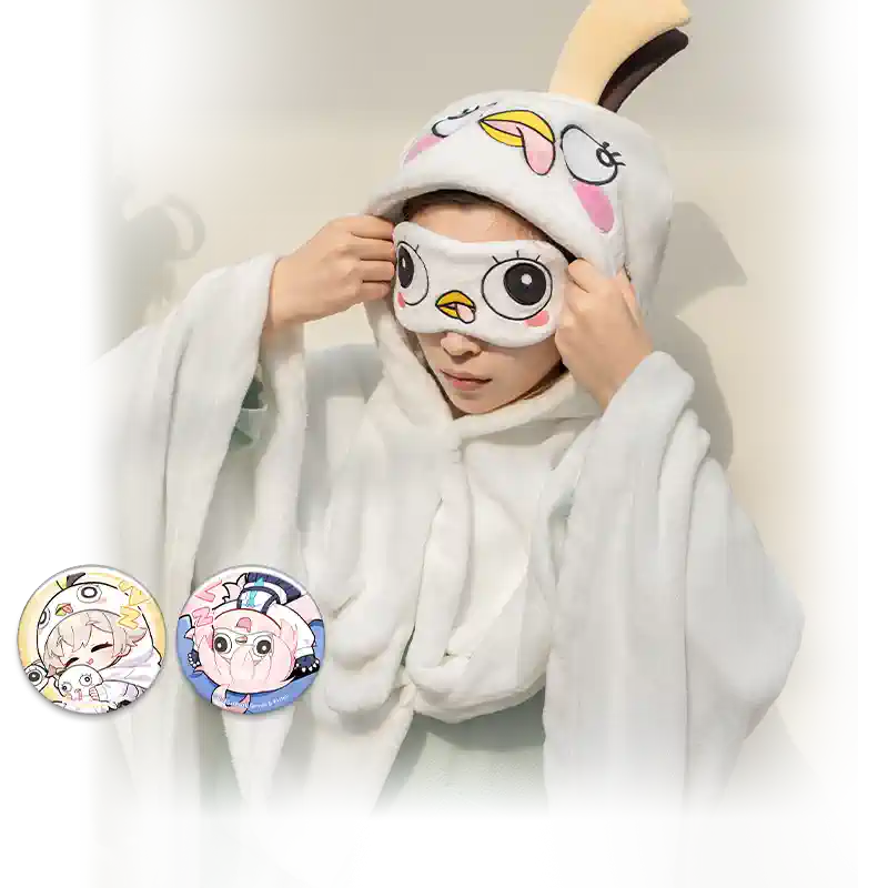 Blue Archive: Peroro Dream Series Cloak Blanket & Eye Mask Set