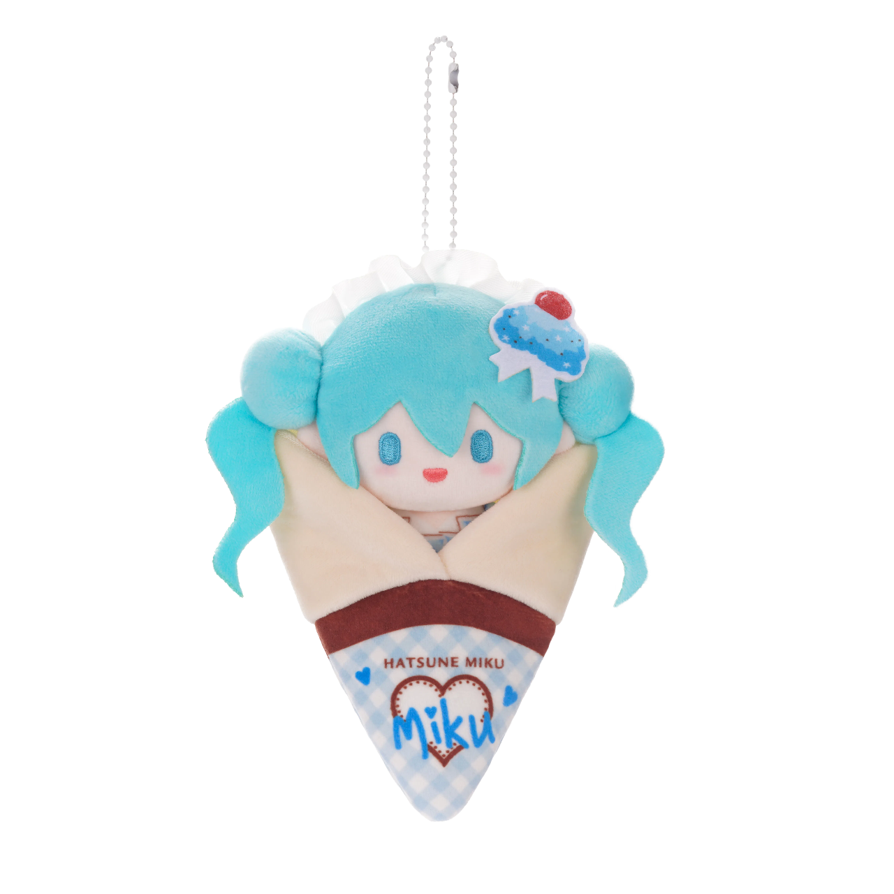 보컬로이드 하츠네 미쿠 공식 정품 굿즈 크레페 시리즈 봉제 인형 키링 솔트 소다