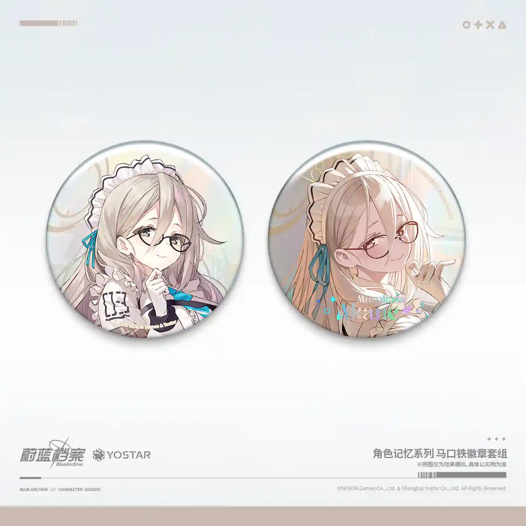 Blue Archive: Nagisa Kirifuji Memorial Tin Badge Set - Trinity Tea Party Ver