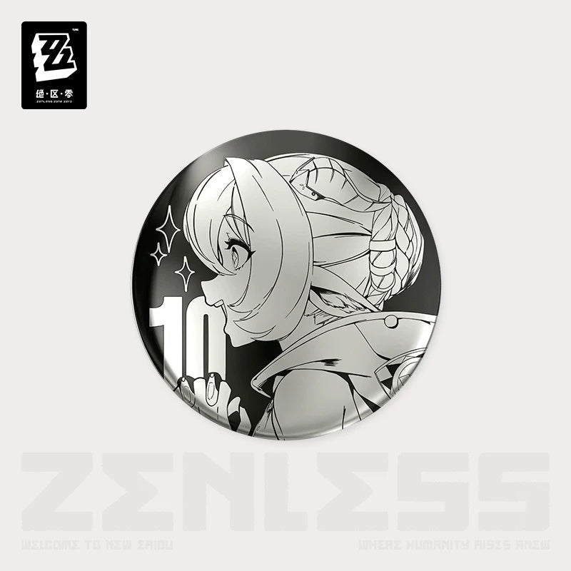 젠레스 존 제로 공식 정품 굿즈 시간 주파수 시리즈 제2탄 메탈 미러 캔 뱃지 루시아 젠존제 ZZZ