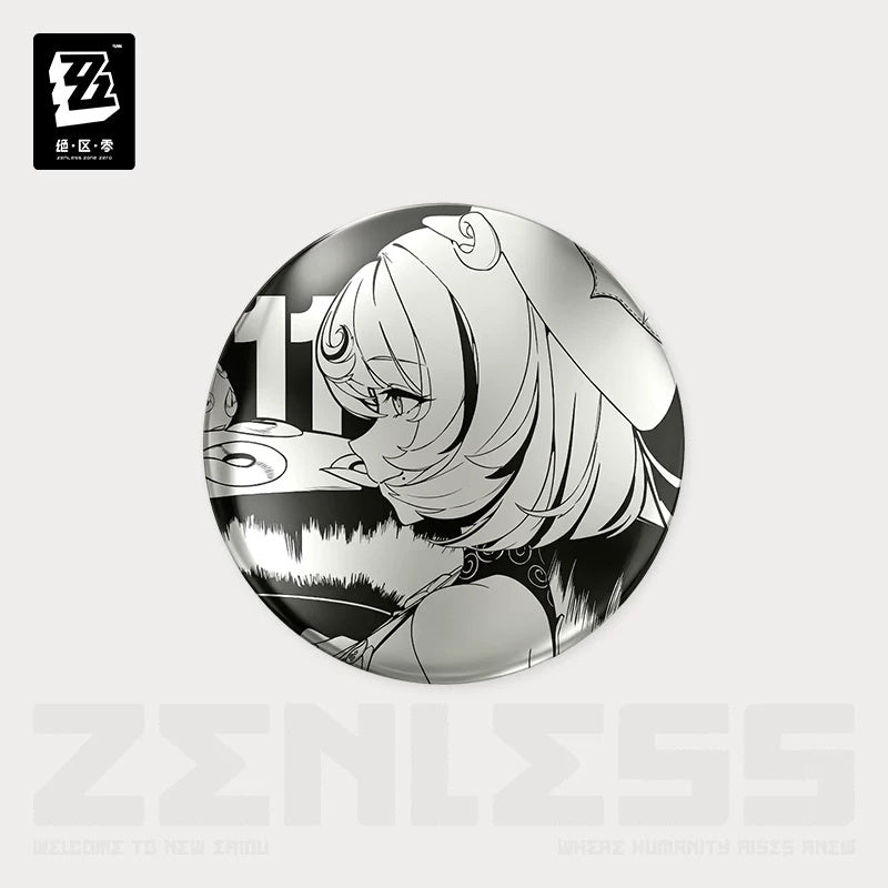 젠레스 존 제로 공식 정품 굿즈 시간 주파수 시리즈 제2탄 메탈 미러 캔 뱃지 이드하리 젠존제 ZZZ