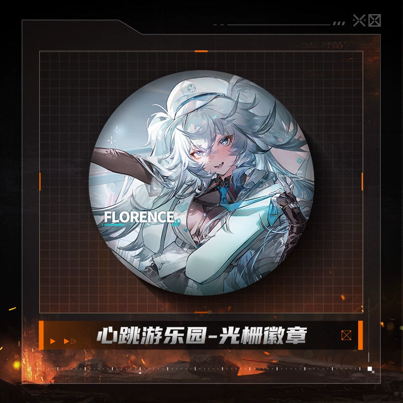 소녀전선 2 망명 공식 정품 굿즈 두근두근 놀이공원 시리즈 플로렌스 렌티큘러 캔 뱃지