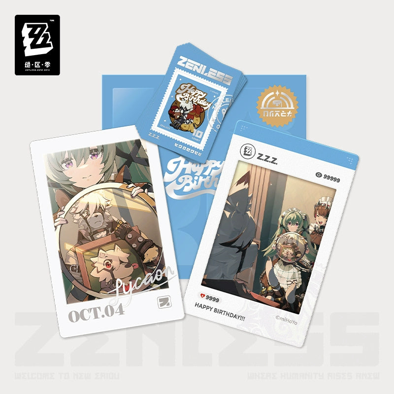 젠레스 존 제로 공식 정품 굿즈 HB2U 시리즈 생일 기념 세트 제1탄 포토 카드 & 우표 세트 리카온 젠존제 ZZZ
