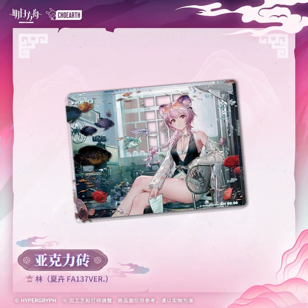 명일방주 공식 정품 굿즈 아크릴 블록 린 여름의 꽃 ver