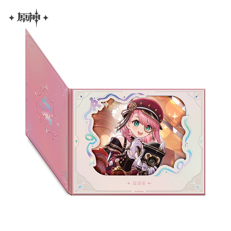 원신 공식 정품 굿즈 운명의 날 시리즈 2025 생일 플립 색지 샤를로트