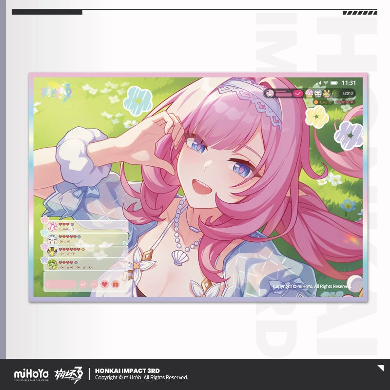 붕괴3 공식 정품 굿즈 CG 시리즈 PET 색지 엘리시아 C
