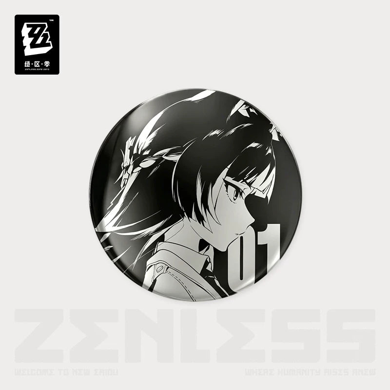 젠레스 존 제로 공식 정품 굿즈 시간 주파수 시리즈 제2탄 메탈 미러 캔 뱃지 미야비 젠존제 ZZZ