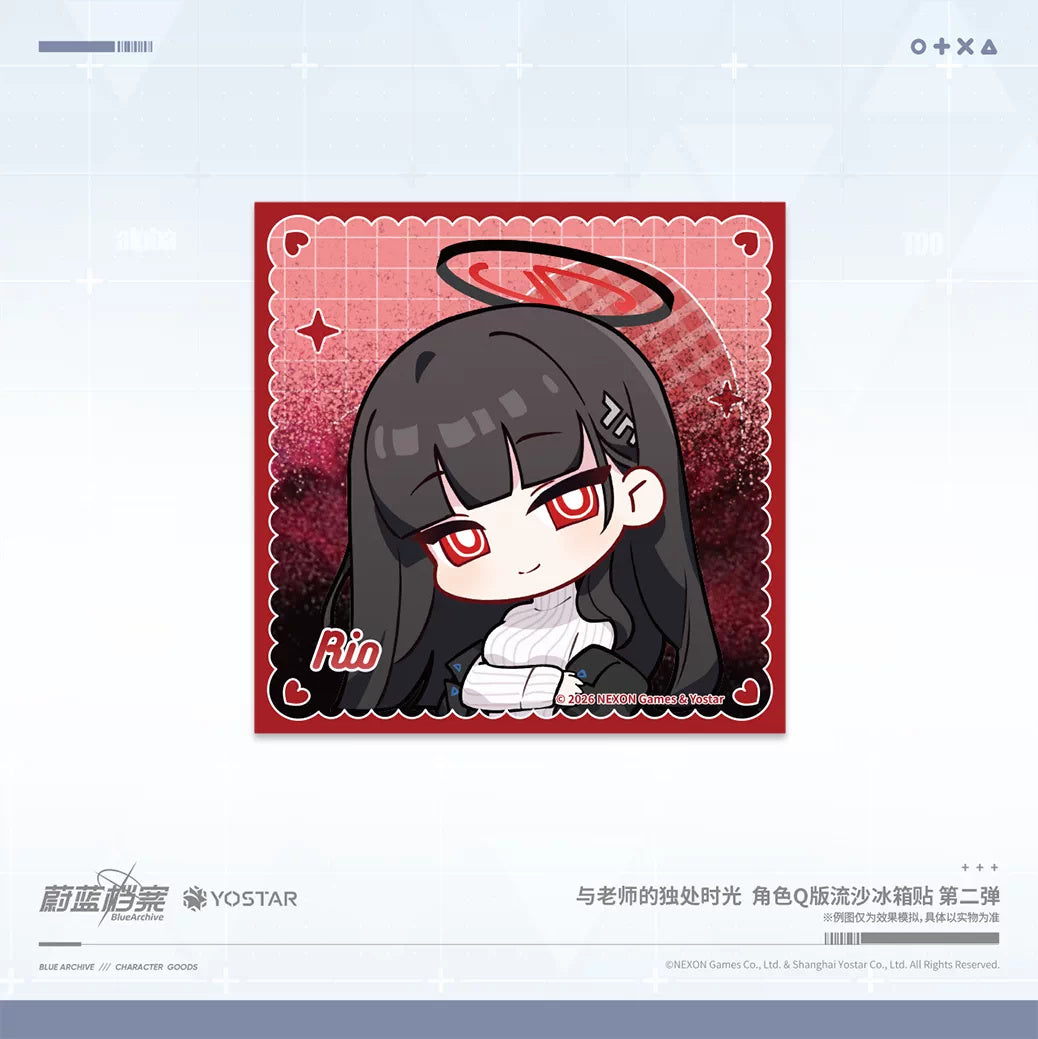 블루 아카이브 공식 정품 굿즈 선생님과 함께하는 시간 시리즈 제2탄 캐릭터 Q버전 유사 냉장고 자석 리오
