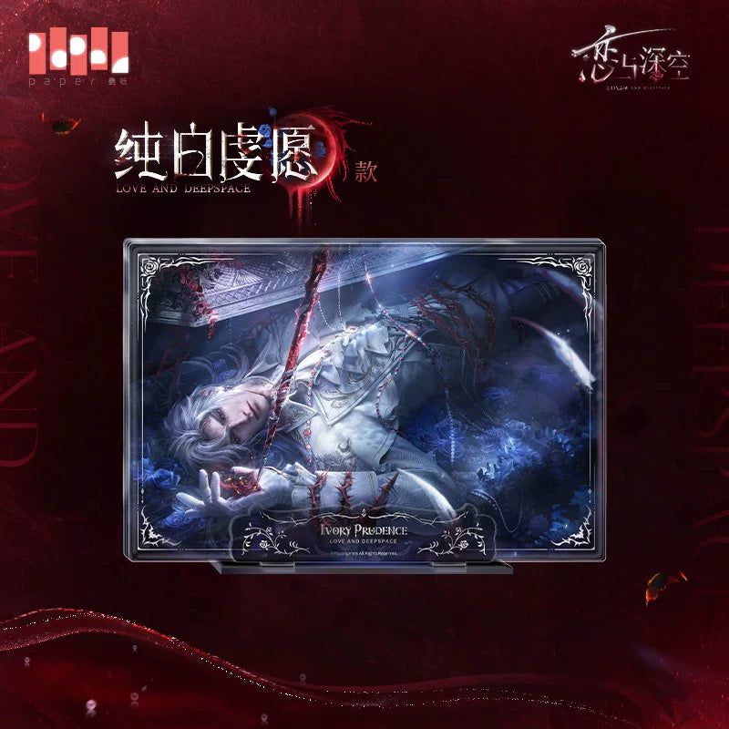 러브앤딥스페이스 공식 정품 굿즈 2주년 굿즈 진운 은빛 날개의 악마 시리즈 자석 아크릴 스탠드 순백 기원