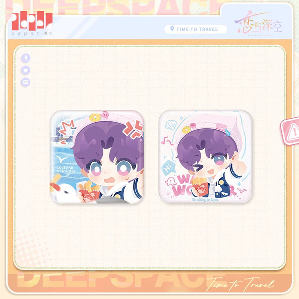 Love and Deepspace: Rafayel Square Tin Badge Set - Pleasant Journey Ver.