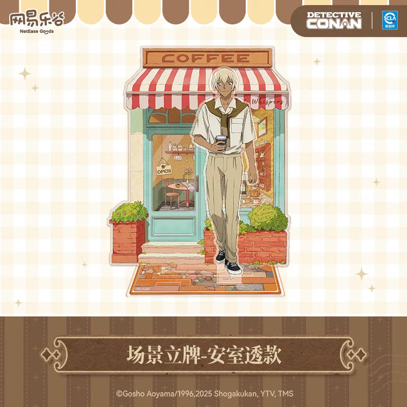 명탐정 코난 공식 정품 굿즈 넷이즈 커피 타임 시리즈 디오라마 아크릴 스탠드 아무로 토오루