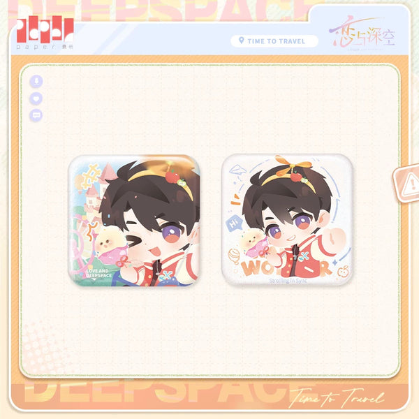 Love and Deepspace: Zayne Square Can Badge Set - Strolling in Sync Ver.