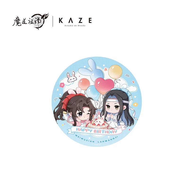 마도조사 공식 정품 굿즈 KAZE 콜라보 해피 버스데이 시리즈 아크릴 코스터 위무선 & 남망기
