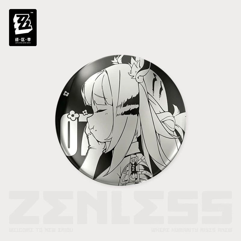 젠레스 존 제로 공식 정품 굿즈 시간 주파수 시리즈 제2탄 메탈 미러 캔 뱃지 귤복복 젠존제 ZZZ