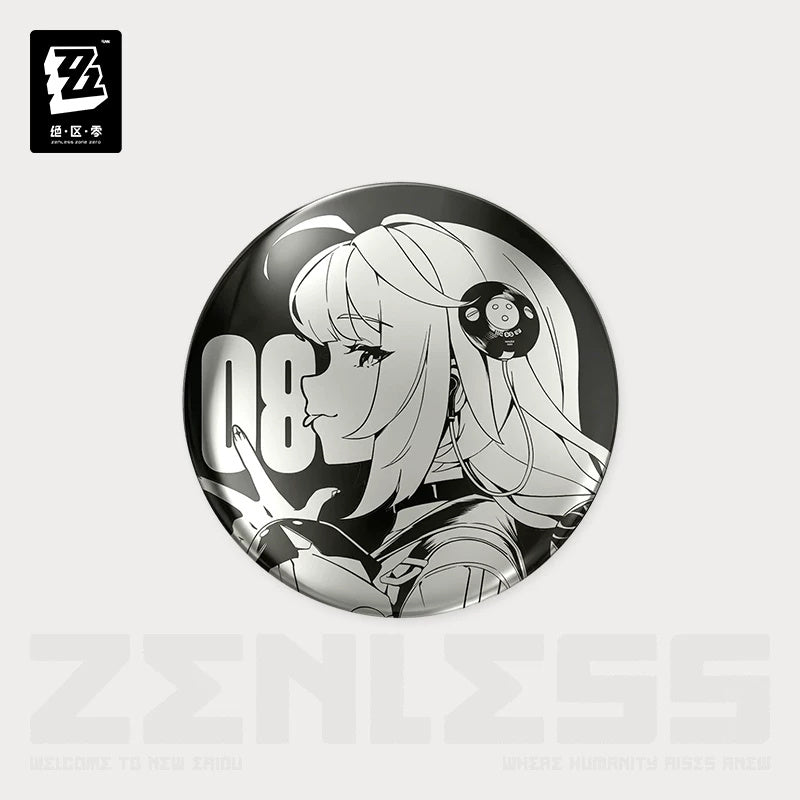 젠레스 존 제로 공식 정품 굿즈 시간 주파수 시리즈 제2탄 메탈 미러 캔 뱃지 유즈하 젠존제 ZZZ